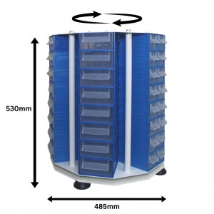 72 Drawer Rotary Desktop Storage Unit